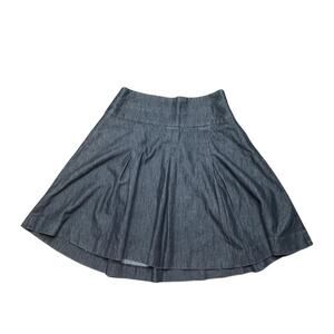 High waisted denim tennis ball skirt